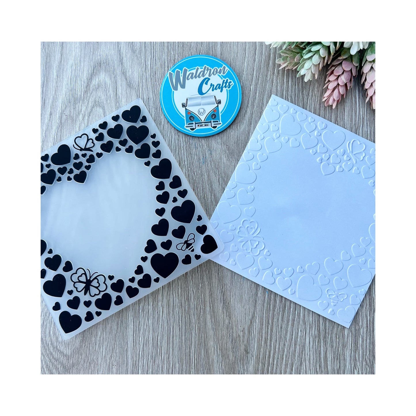 Carpeta de Embossing Ventana de Corazones