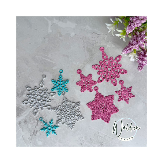 Troquel Copos de Nieve x 4