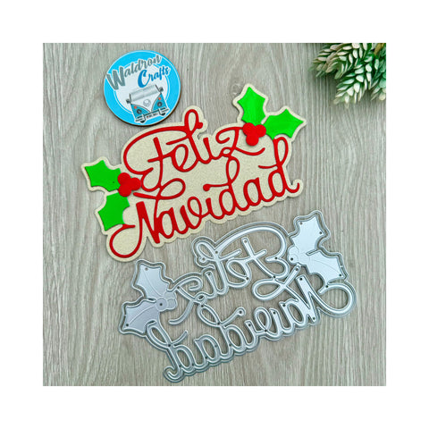 Troquel Feliz Navidad + Fondo