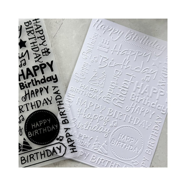 Carpeta de Embossing Happy Birthday