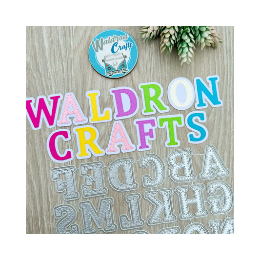 Troquel Abc Mayúsculas Pespuntes