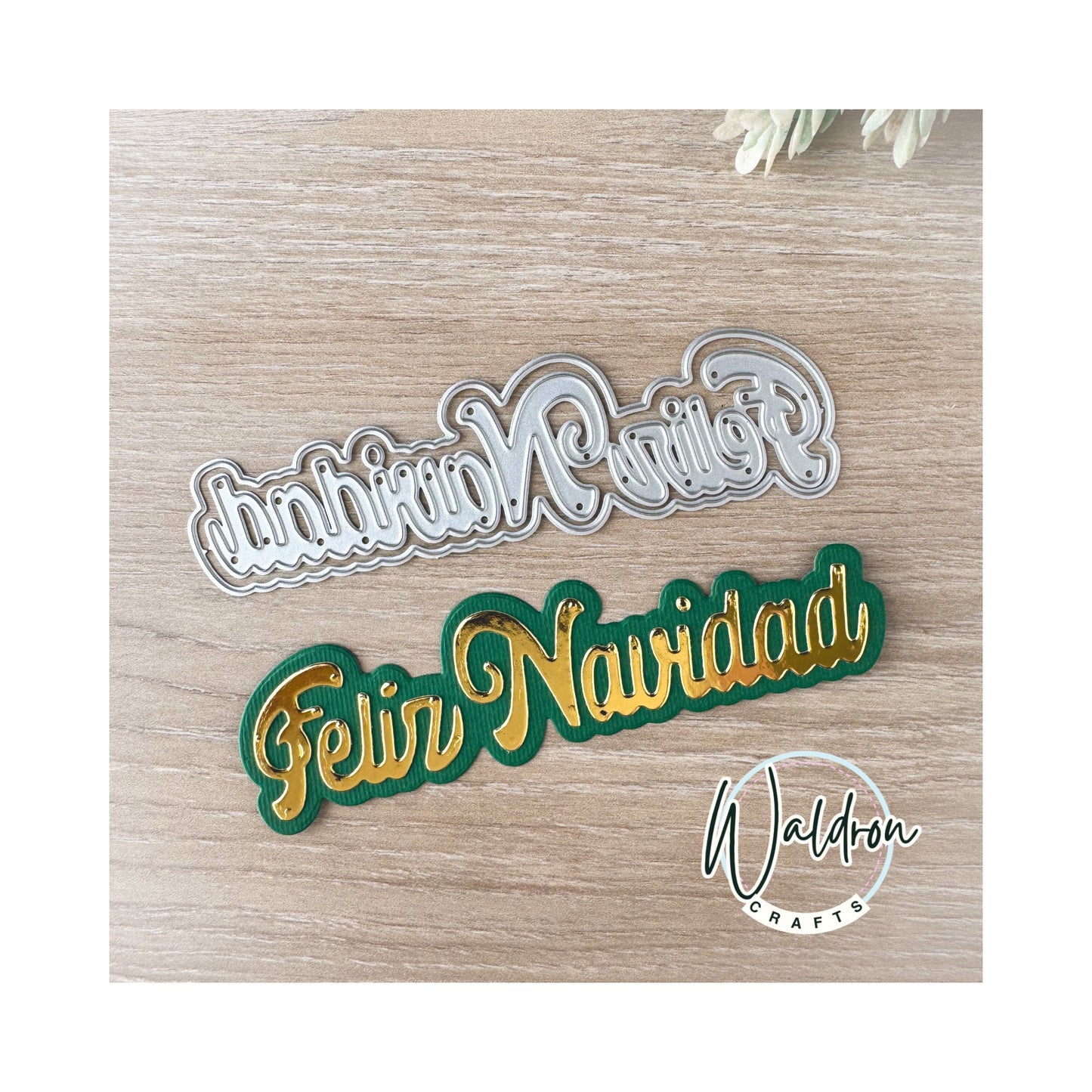 Troquel Feliz Navidad + Fondo