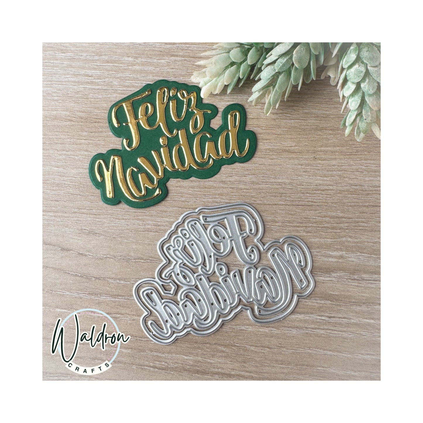 Troquel Feliz Navidad + Fondo