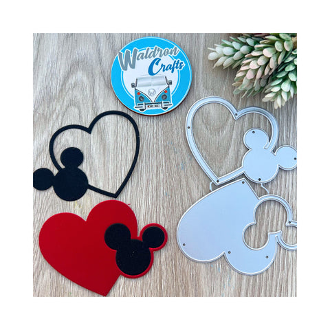 Troquel Corazones Mickey Set x 2