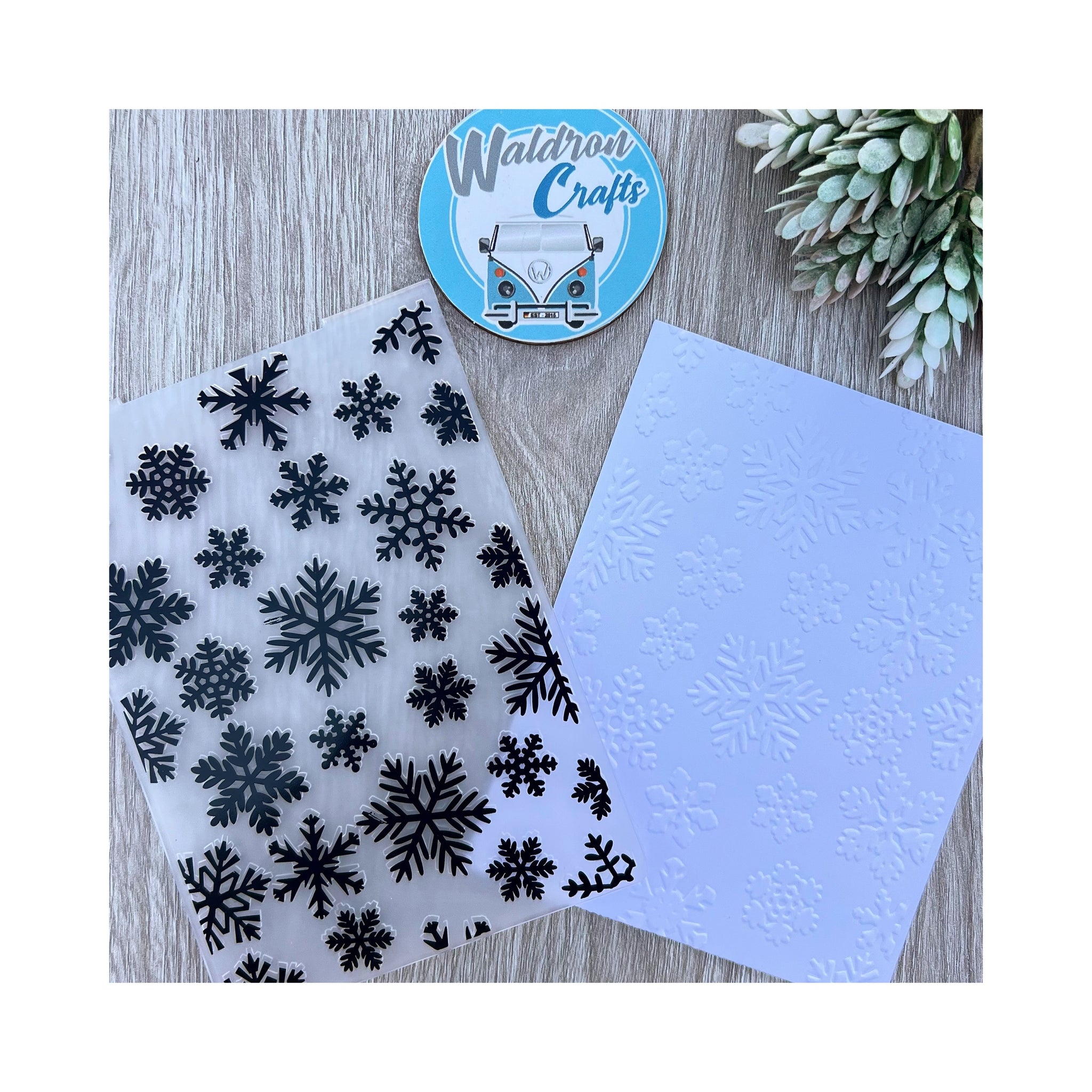 Carpeta Embossing Fondo Copos de Nieve