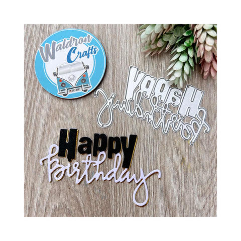 Troquel Happy Birthday Lettering