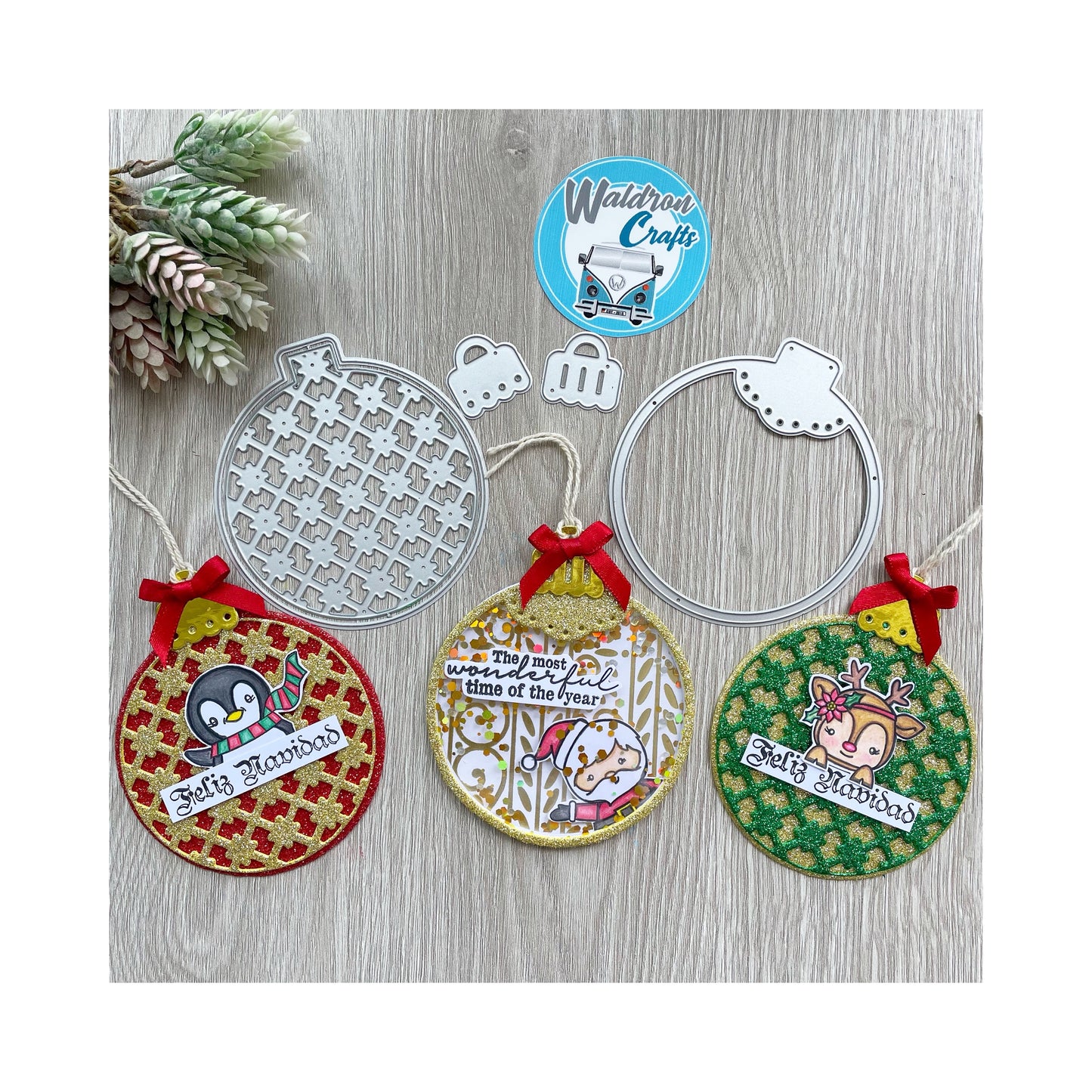 Troquel Bolas De Navidad